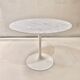 Round table in Carrara marble by Eero Saarinen for Knoll