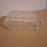 Glass butter dish France