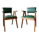 Paire de fauteuils bridge