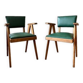 Pair of bridge armchairs