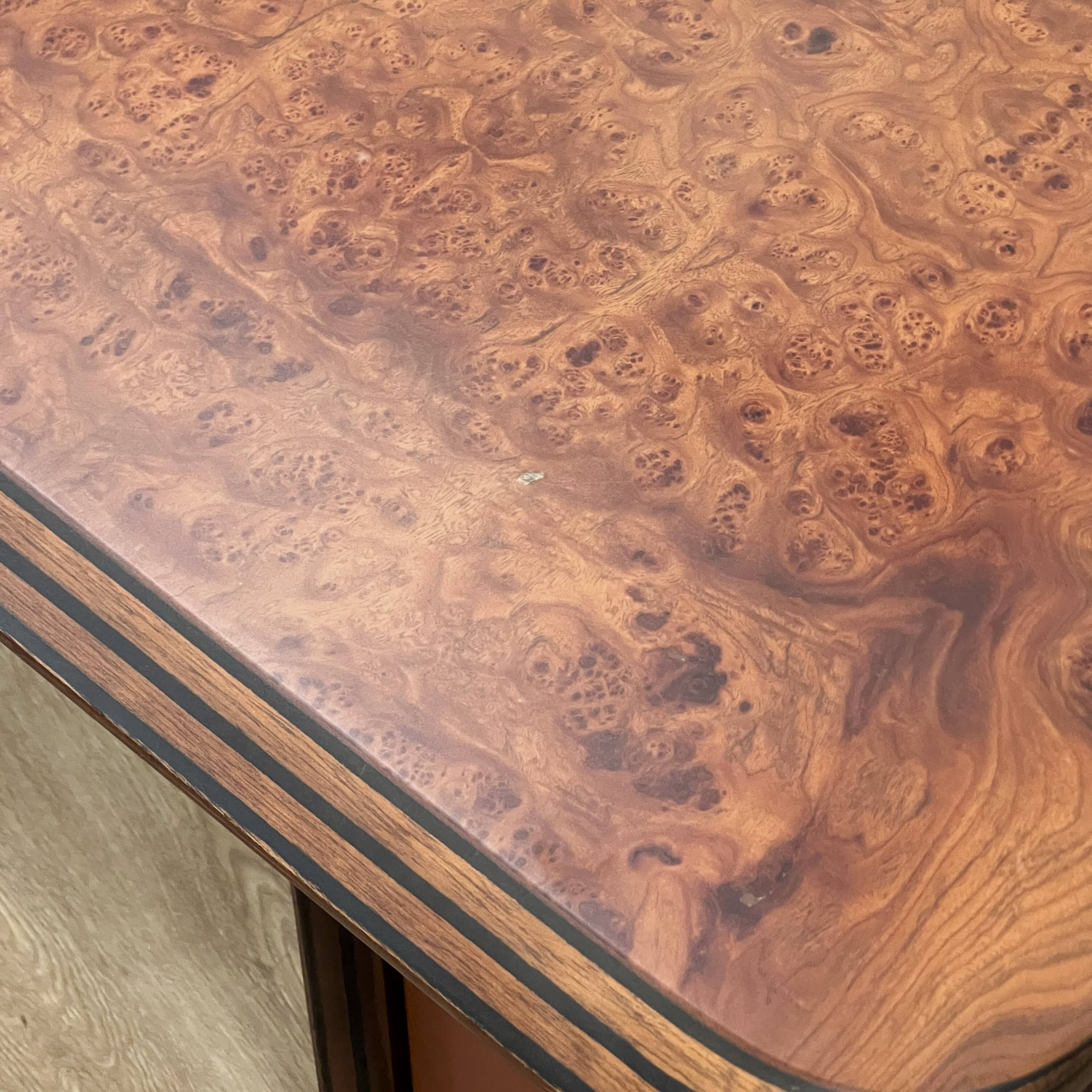 Afra & Tobia Scarpa "Artona" walnut burl Executive Desk for Maxalto 1975
