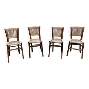 Série de 4 chaises bistrot