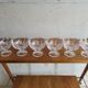 Set of 6 cut glass ice cream cups
