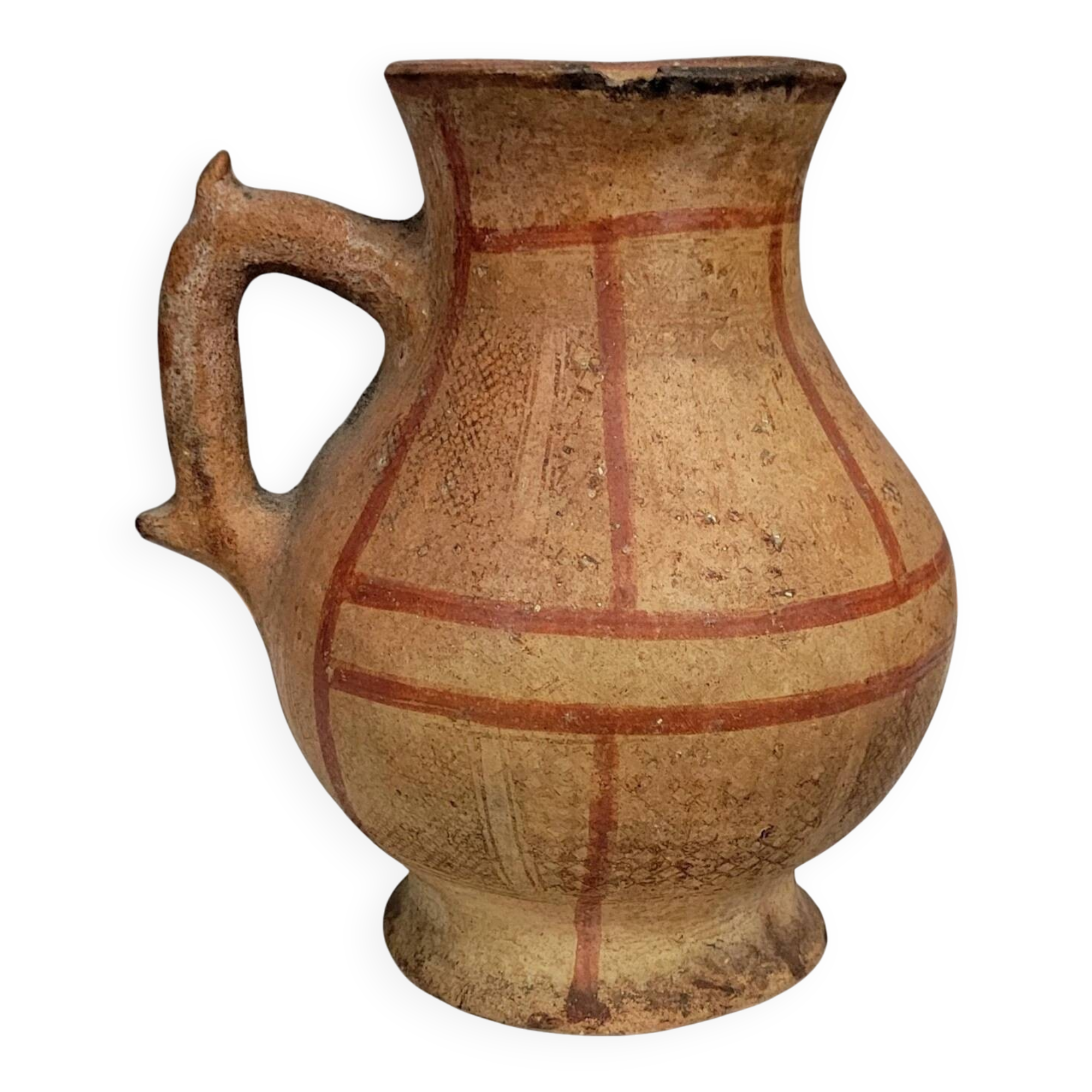 Traditional Kabyle/Berber terracotta pottery decorated with patterns