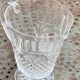 Carafe in transparent glass and crystal, chiseled, old pineapple pattern