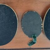 3 frames of dried flowers in curved glass