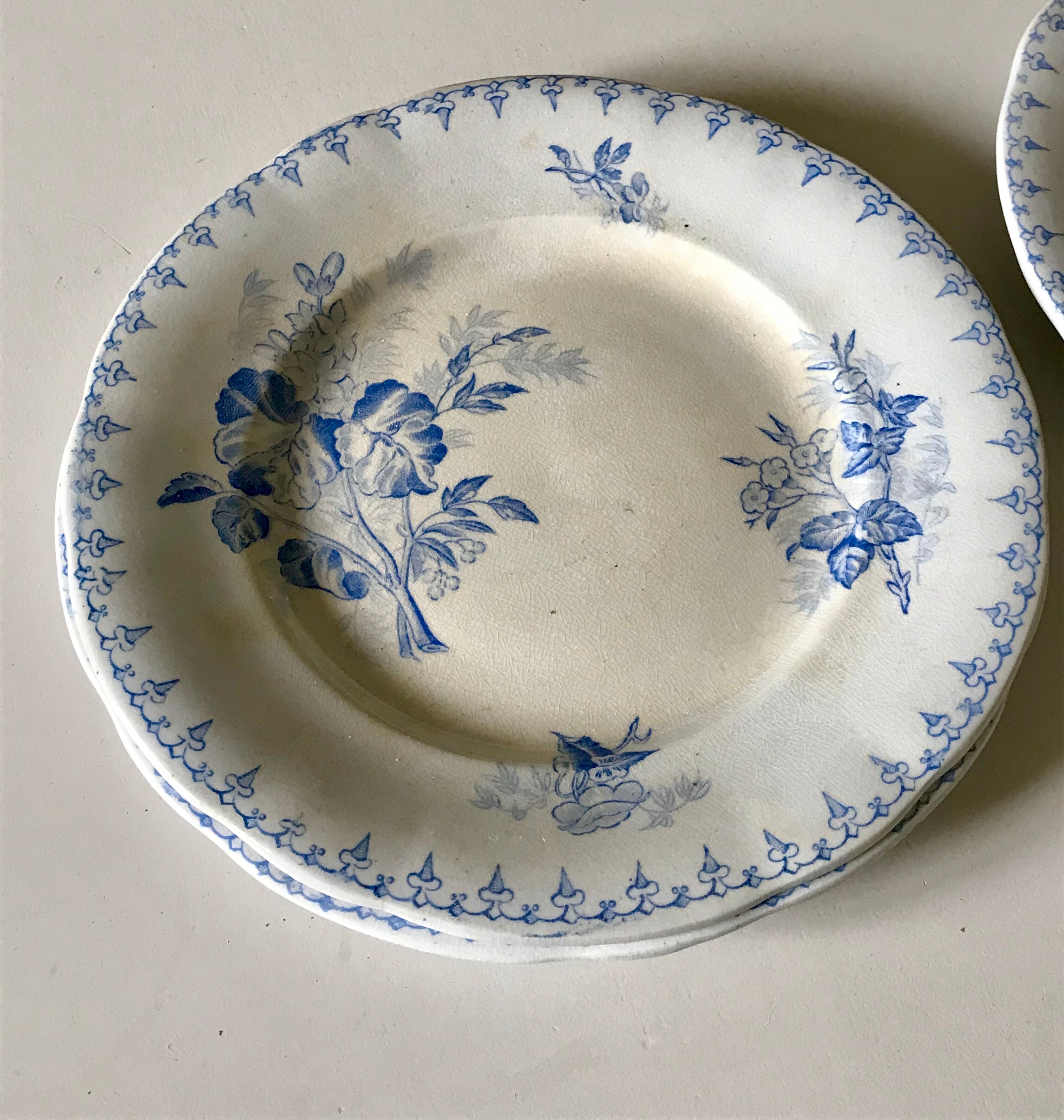 9 flat plates Sarreguemines