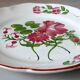 Antique polychrome earthenware plate from eastern France with flower decoration, 19th century
