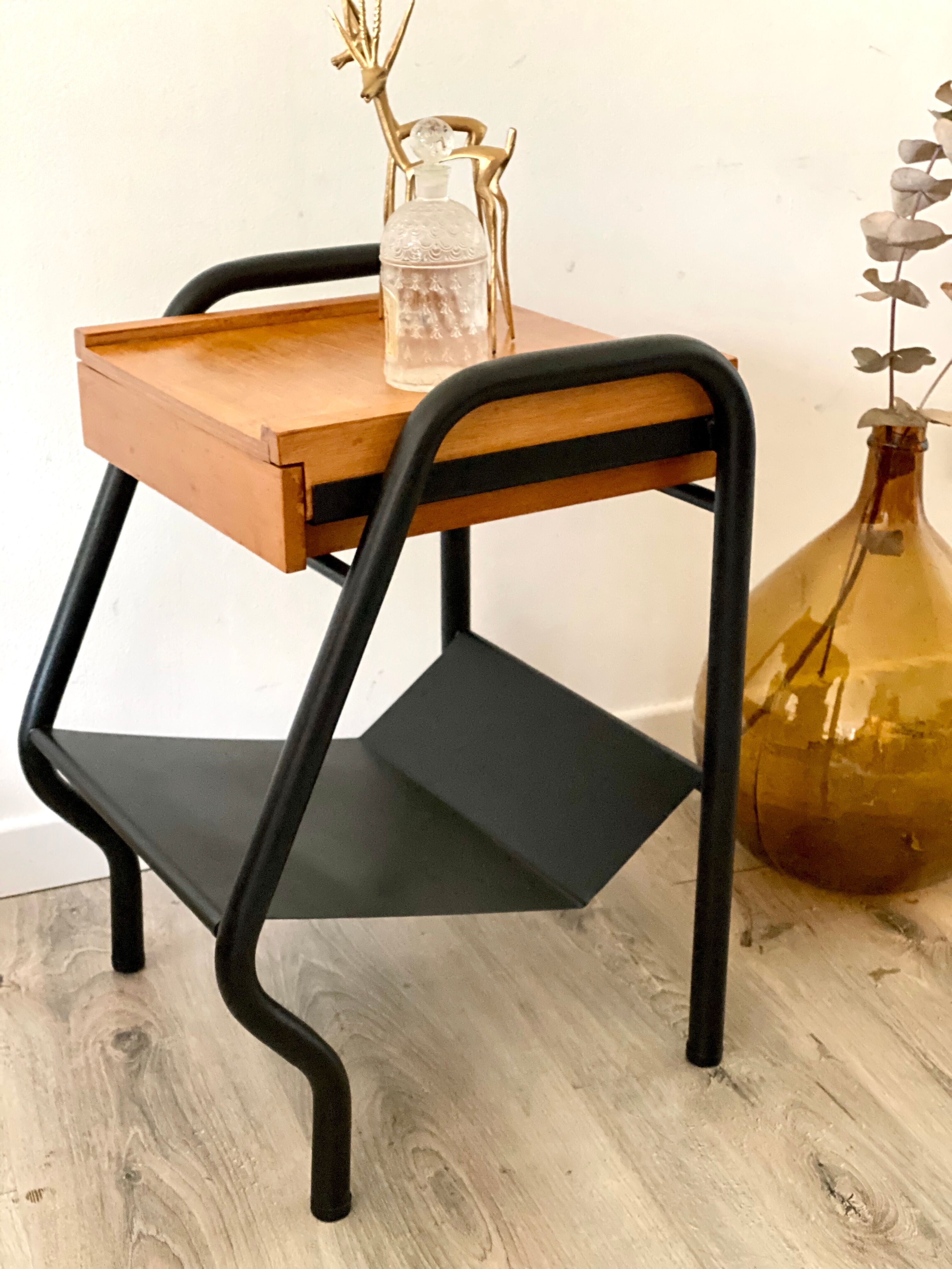 Vintage boarding school bedside