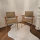 Paire de fauteuils bridge vintage 1950