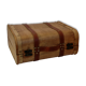 Small suitcase, wooden box