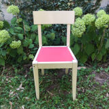 Chaise en bois et formica