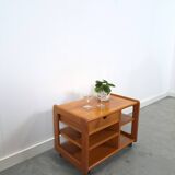 Deense teak audio trolley met lade vintage tv meubel