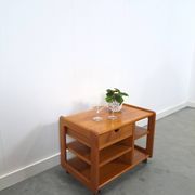 Chariot audio en teck danois avec tiroir meuble TV vintage