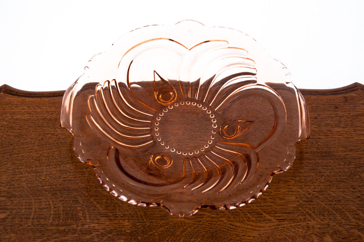 Glass platter, Poland, 1960s