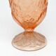Retro vase, rose glass, Ząbkowice, Poland, 1970s