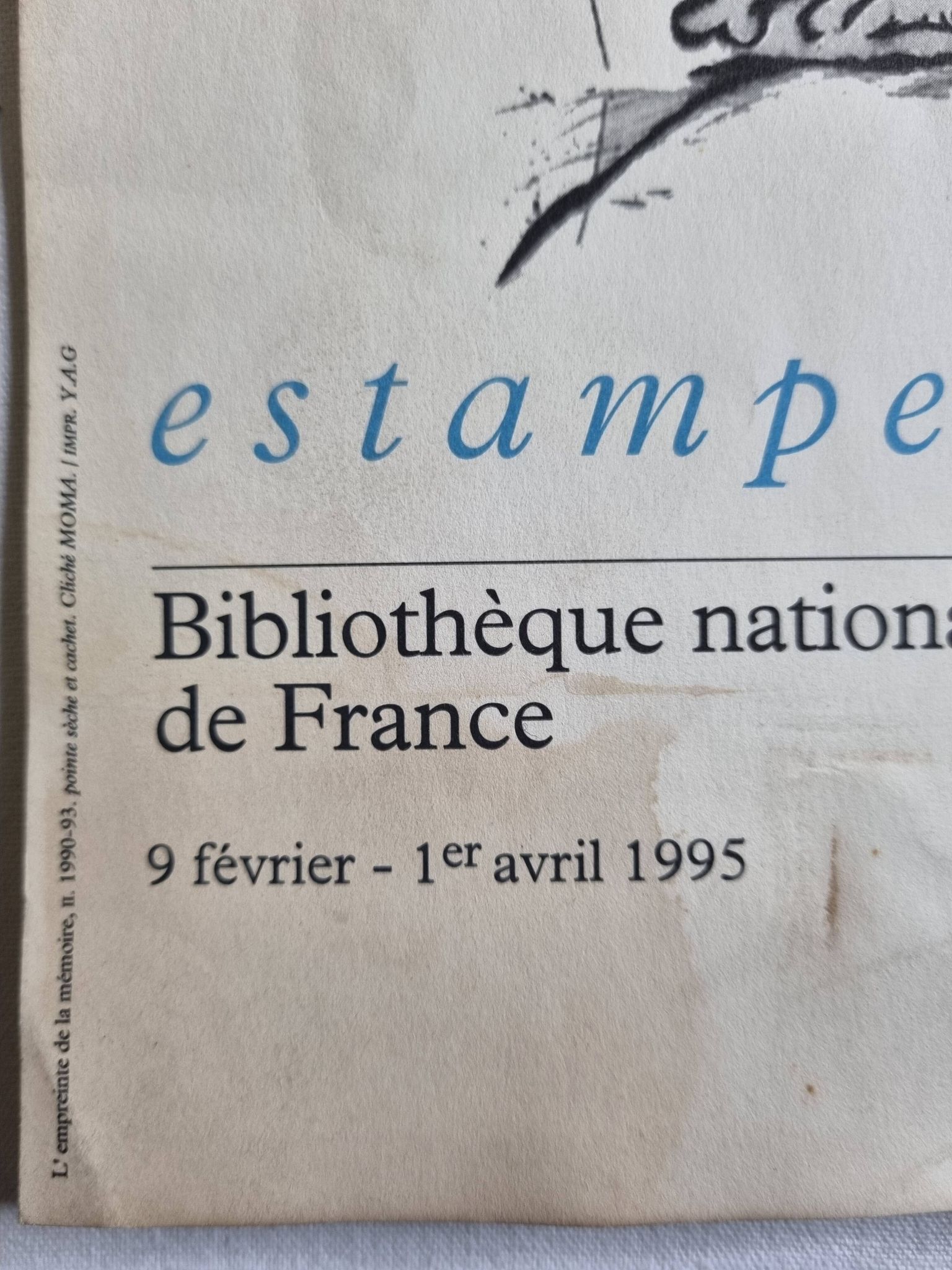 Exhibition poster after Louise Bourgeois, prints, drawings Center Georges Pompidou, 1995