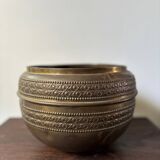 70s brass flowerpot