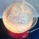 Luminous globe, world map old glass light design tTride vintage 1950
