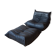 Armchair and ottoman in black leather model designed by Michel Ducaroy 1973