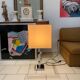 Vintage space age modernist chrome lamp circa 1970