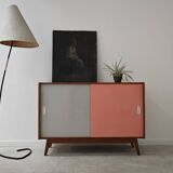 Buffet commode U-452 rose par Jiri Jiroutek pour Interier Praha 1960