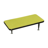 Bout de canapé ou table basse formica jaune