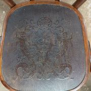 Curved wooden armchair Fischel bistro style late 19th century