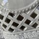 Reticulated pot cover in Italian porcelain
