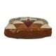 Vintage Patchwork Cushion Diamond Pattern Faux Leather 45cm