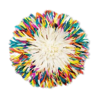 Juju hat white multicolored outline of 60 cm