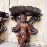 Pair of console sconces with putti of the Napoleon III period