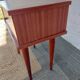 bedside table with spindle legs, vintage 70s
