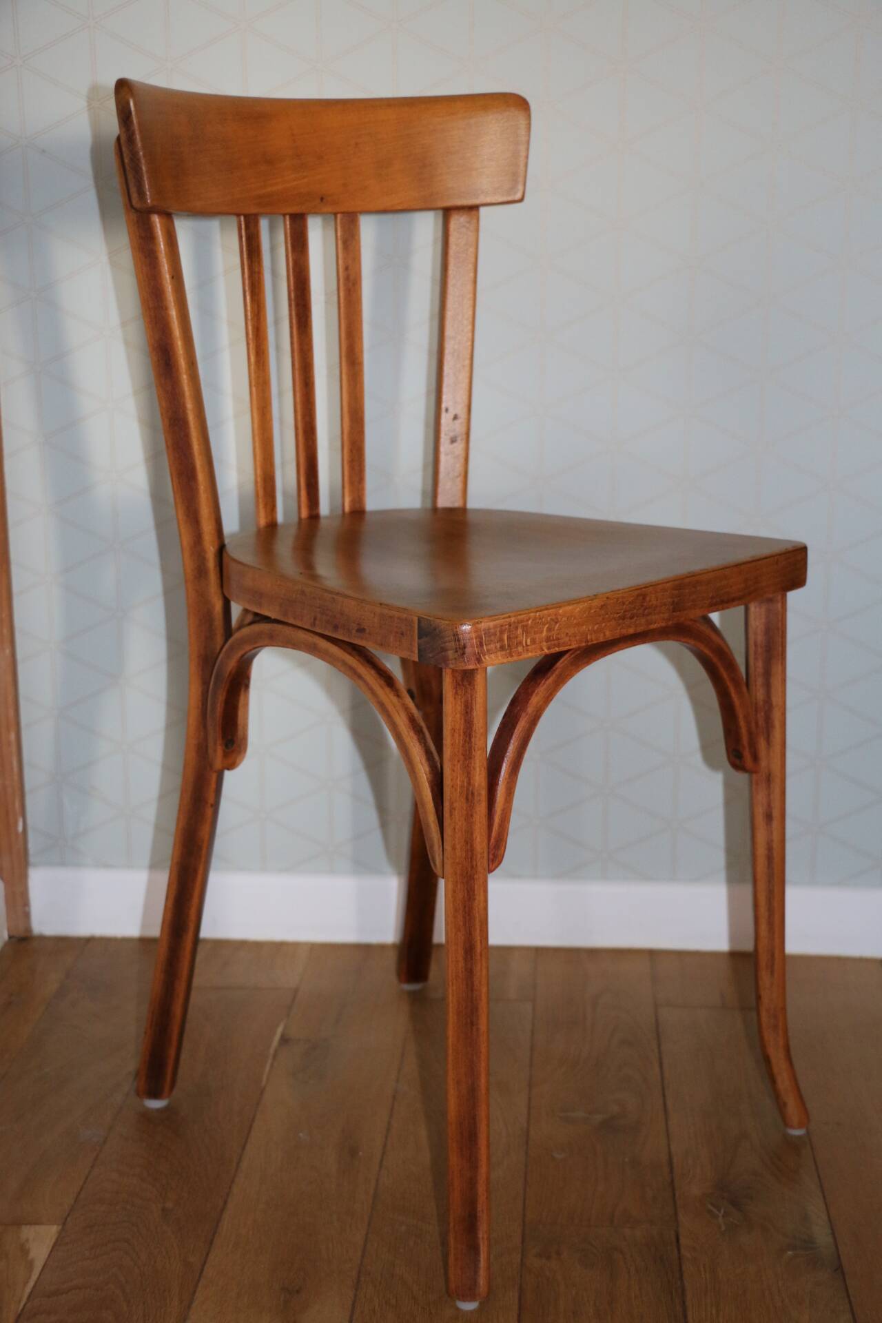 Set of 3 Baumann chairs No. 27 dark beech