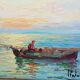 Marine italienne – Huile sur panneau signée Italo Giordani