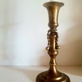 Pair of brass candle holders