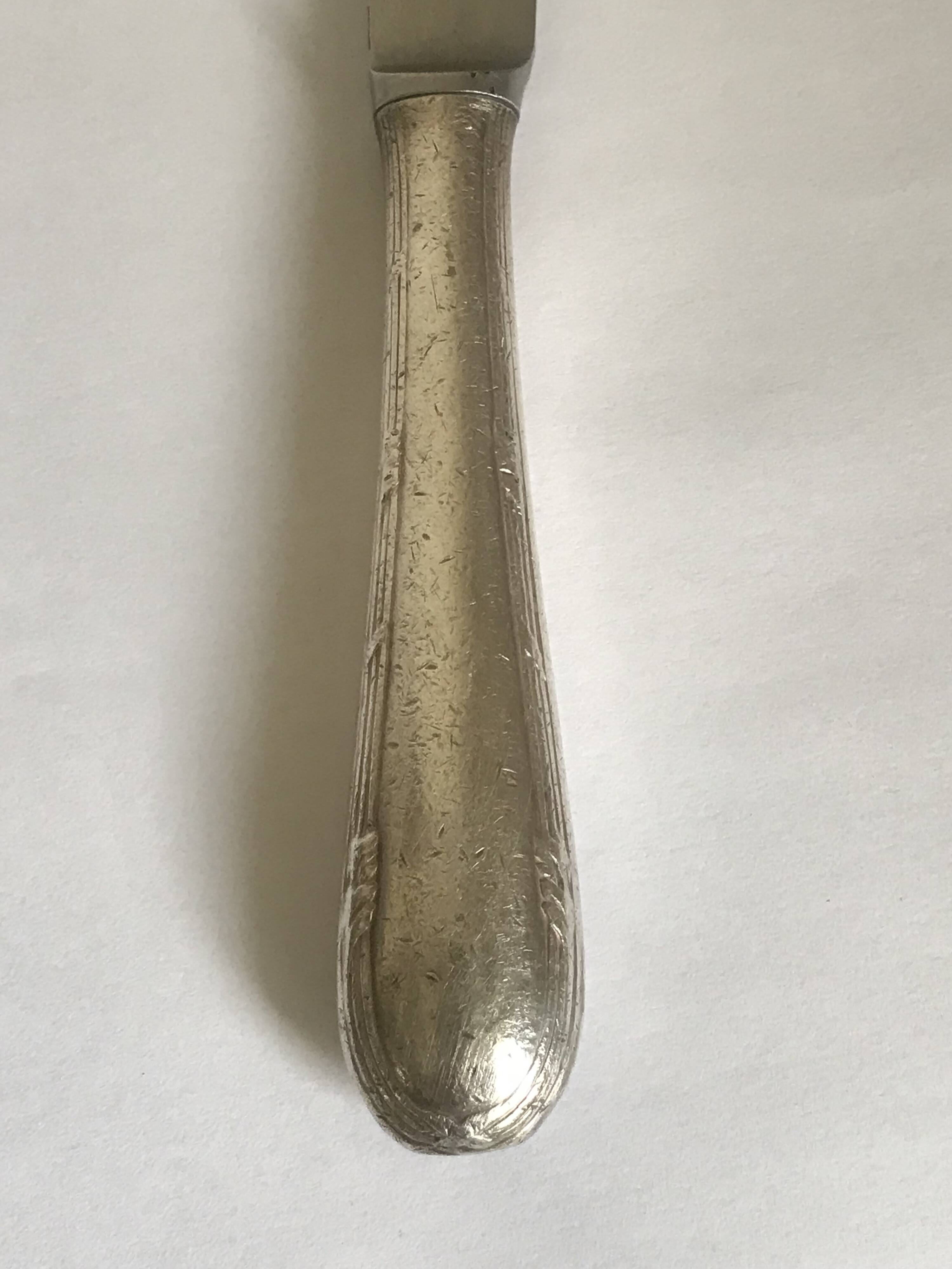 Silver butter knife
