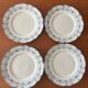 Set of 4 Royal Doulton Joséphine model dinner plates – blue decoration