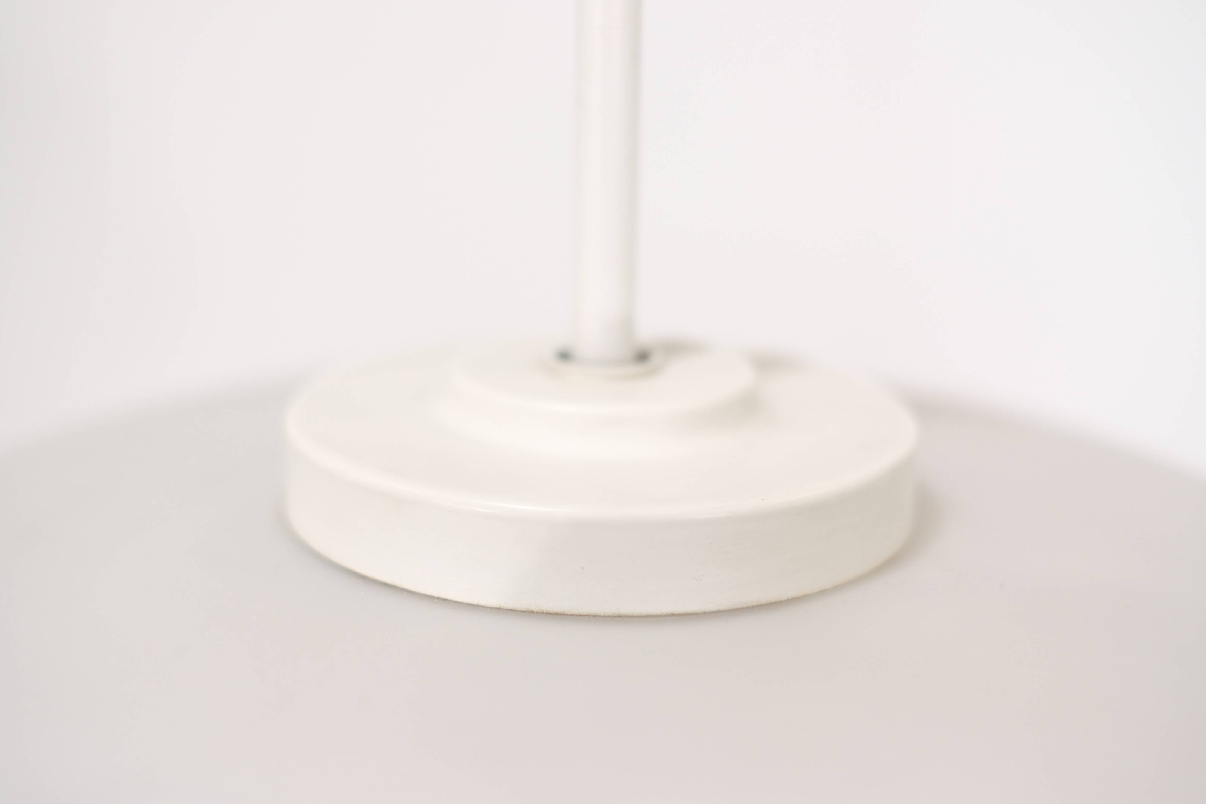 Large Scandinavian opaline pendant light - 1960s