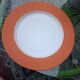 Orange Limoges porcelain plates
