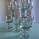 Vintage Biot-style bubbled stemmed glasses