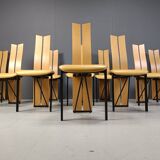 Vintage postmodern dining chairs, 1980s - set of 10
