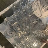 lot of vintage stemmed glasses from the 60s/70s