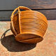Rare wrapped rattan basket, in the style of Gabriella Crespi / Vivai del Sud.