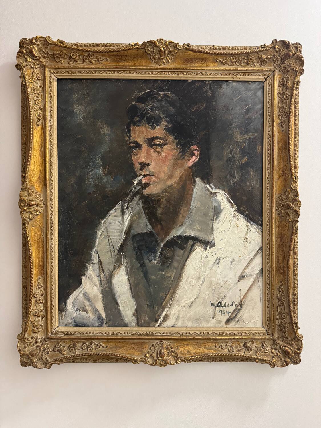 Portrait painting of Armand Massonet 1964