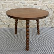 Tripod gueridon with turned wooden legs