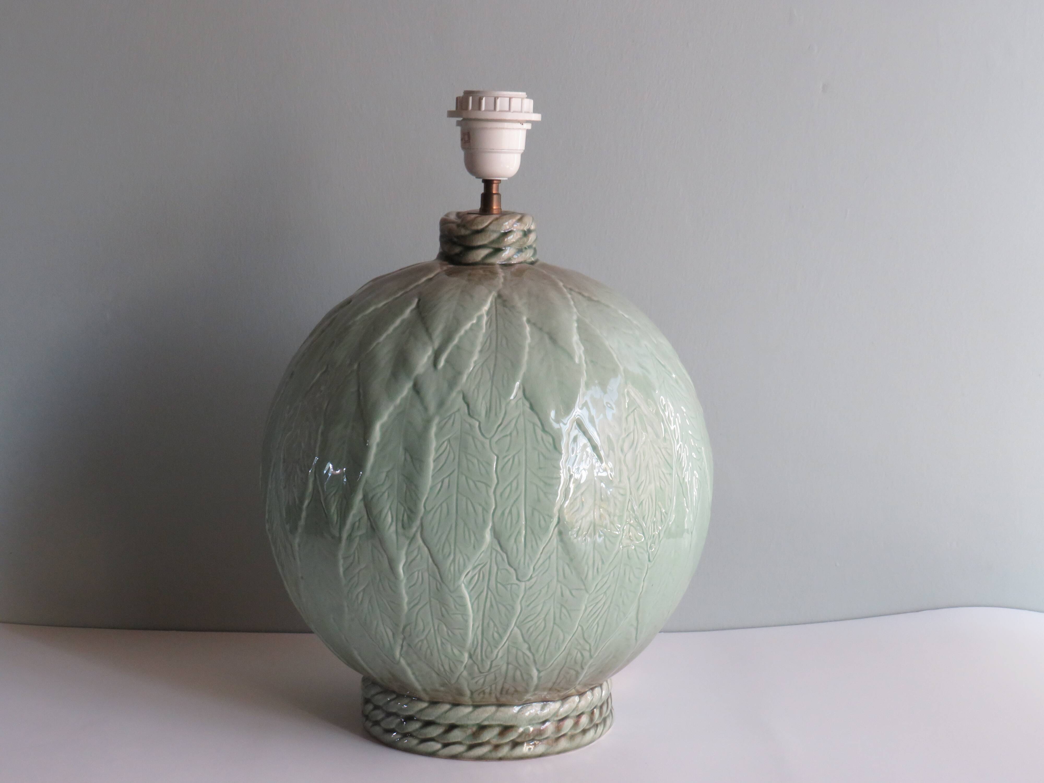 Vintage ceramic table lamp stand, France - Robert Kostka 1970.