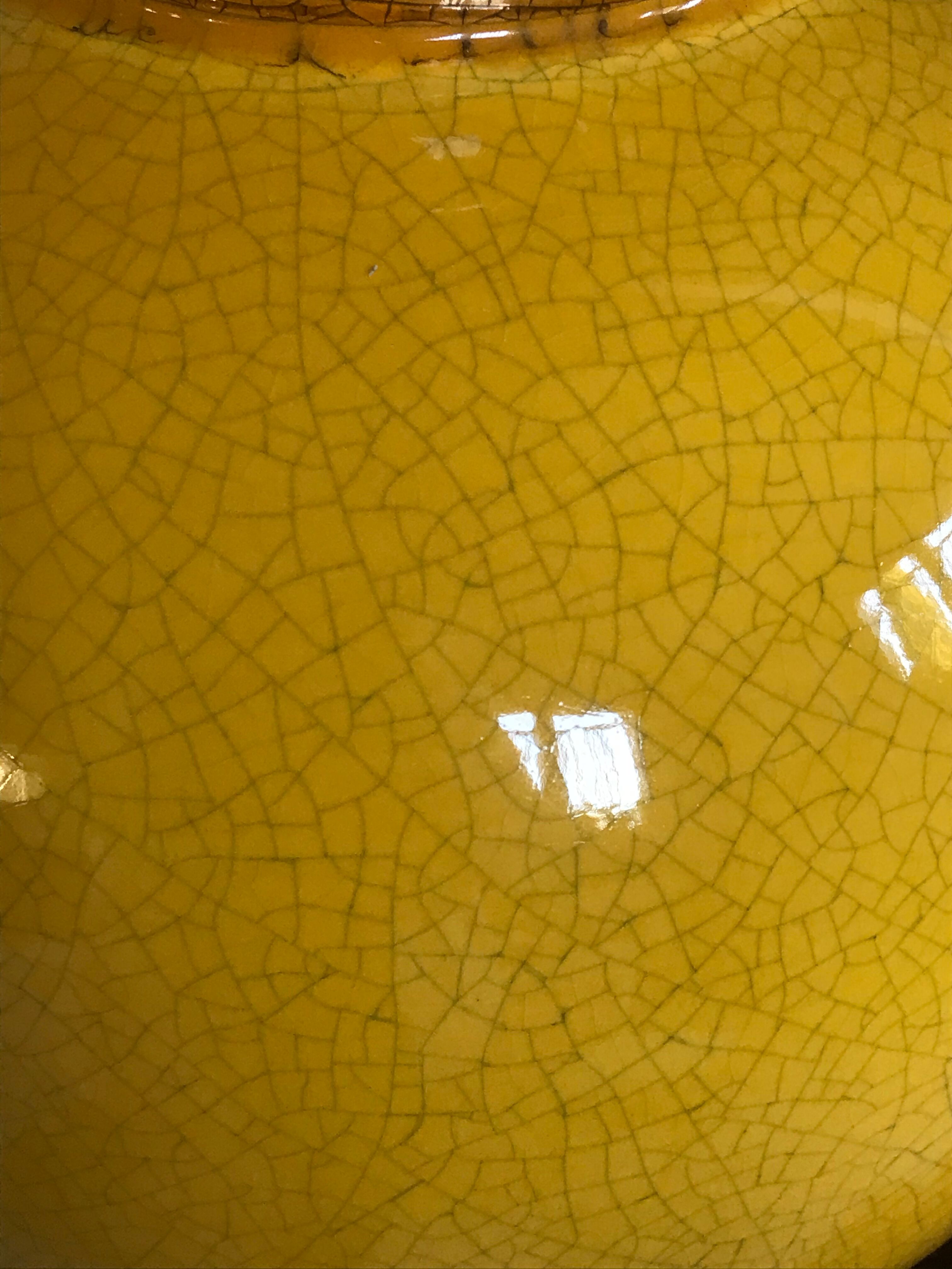 Vintage cracked ceramic lamp foot