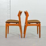Erik Buch Danish Design Teak Dining Chairs for Oddense Maskinsnedkeri 1960s