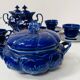 Art Deco tea and coffee service in polychrome earthenware, 20th century